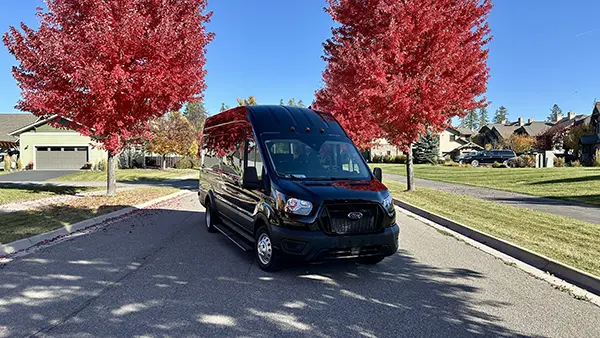 Mountain Shuttle - Montana Shuttle Services Van in Black